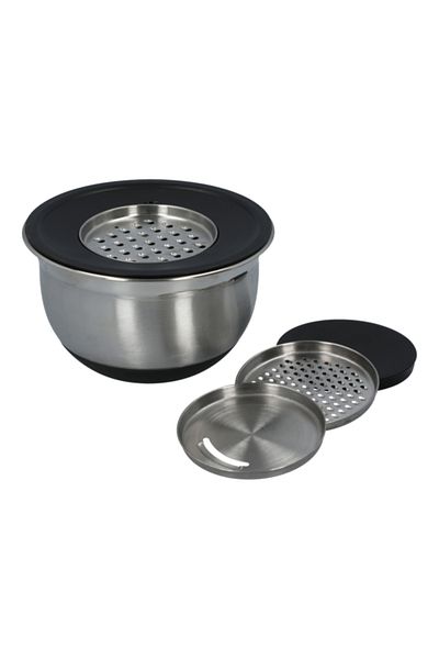 Chef Craft Stainless Steel Mixing Bowl with 3 Graters