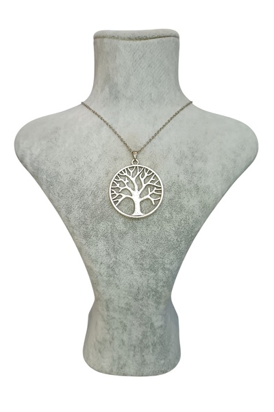 Mos Tespih Gümüş Kaplama Hayat Ağacı Kolye