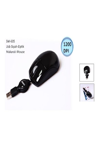 Genel Markalar SM-605 Usb Siyah Optik Makaralı Mouse