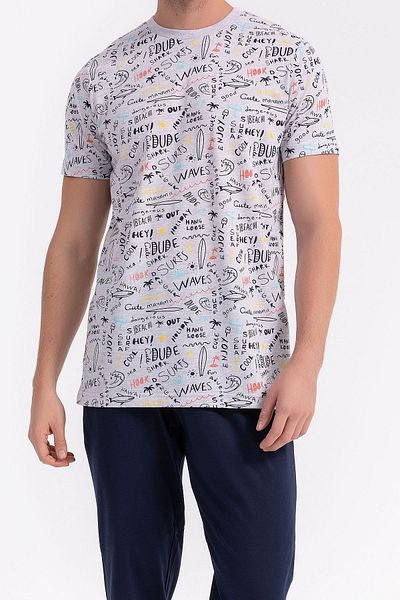 ROLY POLY 2738 Model Gray Father-Son Pajama Set