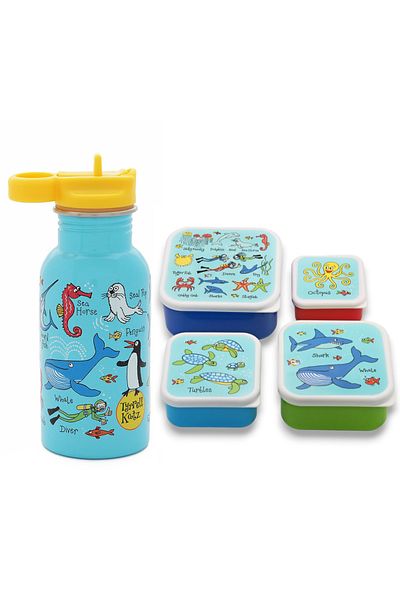 Tyrrell Katz Ocean Life 4 Lunch Box - Steel Flask, 400ml