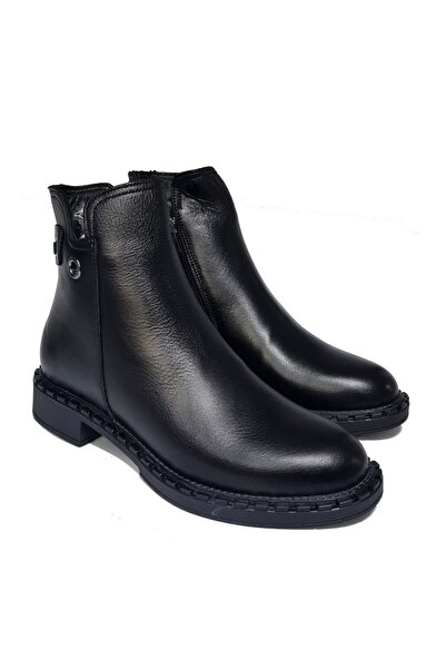 Voyager Bağcıksız Fermuarlı Hakiki Deri Rahat Günlük Kadın Bot 8494