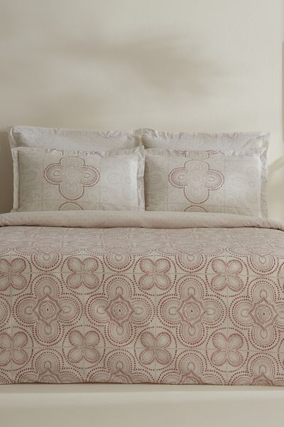 Karaca Home Σετ Παπλωματοθήκη Διπλό Anemos Tile Color 100% Βαμβάκι