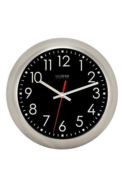 Equity Brushed Titanium Owen Metal Silent Quartz Wall Clock