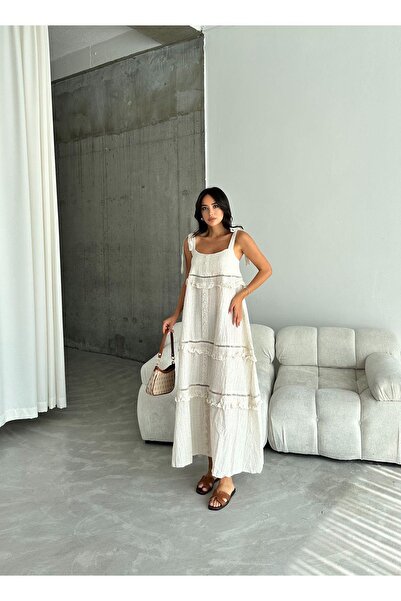 Dilek Aydın Atelier %100 Pamuk-keten Relax Elbise