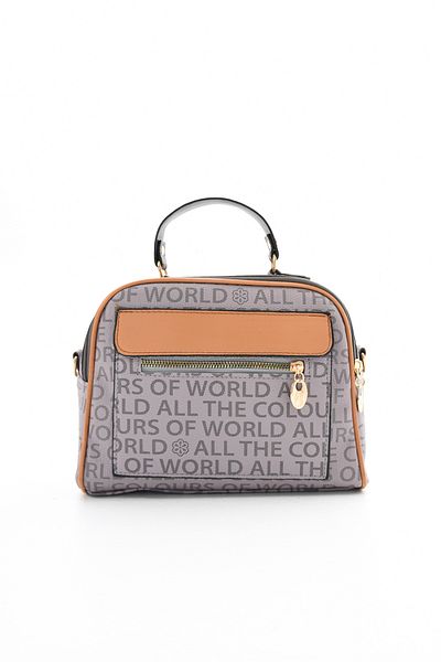 Reddington Geantă gri pentru femei - 3 compartimente, curea lungă, geantă crossbody