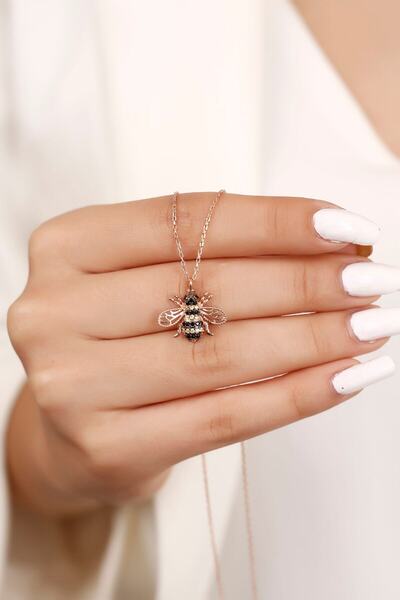 SARIASLAN Kadın Arı Gümüş Kolye, En Güzel Doğum Günü Hediyesi Kadın