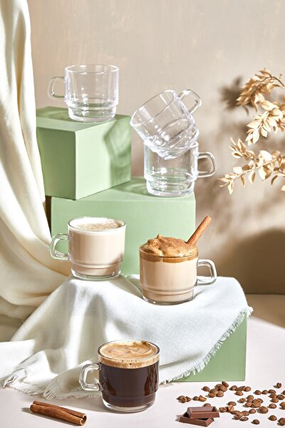 Lora Bianca Vetro 6 Parça Çay/Kahve/Meşrubat Bardağı Seti