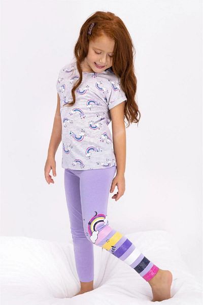 ROLY POLY 2456 Purple Colored Girl Waiter Leggings and Pajama Set