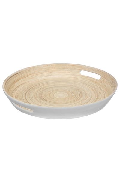 Five Simply Smart High-Quality Round Bamboo Tray 42cm