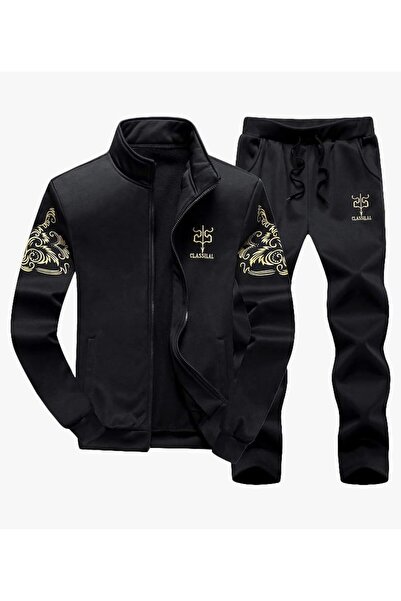 ARDSU Erkek Günlük Eşofman Takımı Tam Fermuarlı ,ici polar  -