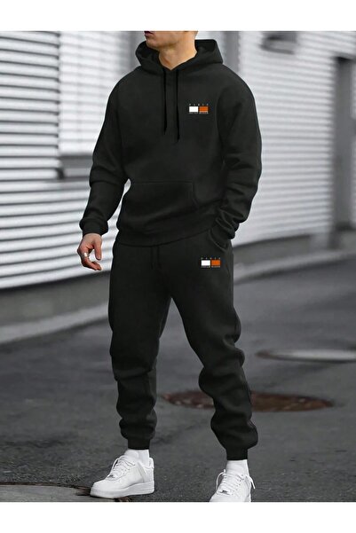 ORLONTEX Set de trening pentru bărbați, negru, Paris Dream Maker Stripe supra...