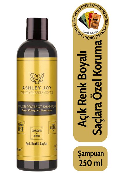 ASHLEY JOY 250 ml Light Color Hair Protection Shampoo with Jojoba and Almond Oil