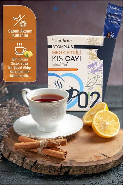 Makren Atom Winter Tea 20 Pieces Chassis - Gingerbread with Propolis Mega Effect & Healthy Winter Drinking