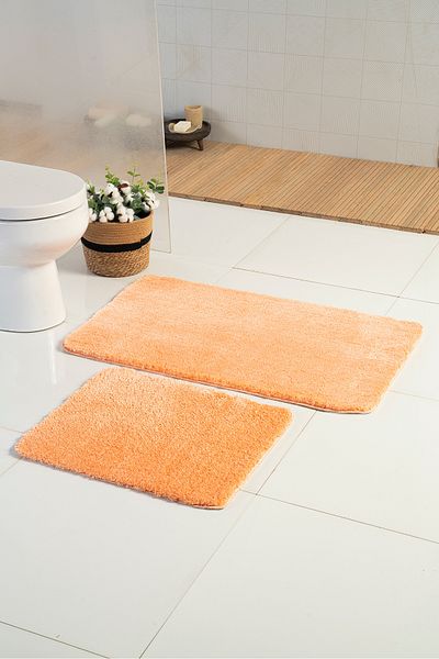 Moda Dekor Softmicro Salmon 60x100 - 60x50 cm Σετ 2 χαλιών μπάνιου