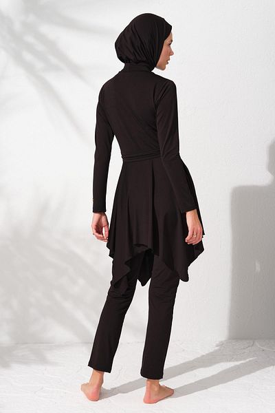 Pierre Cardin 231916 Set costum de baie cu mânecă lungă cu volan negru