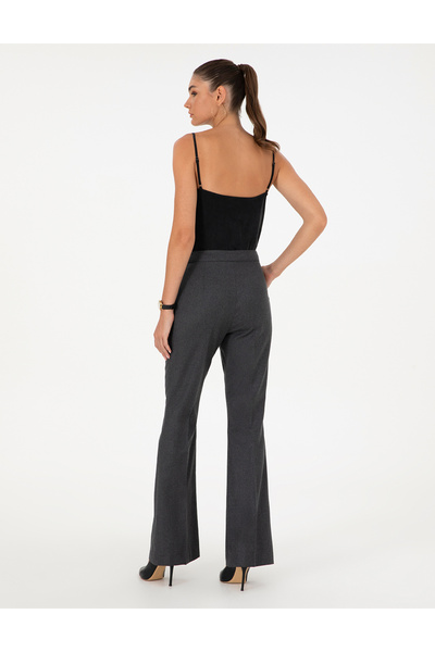 Pierre Cardin Antrasit Flare Fit Yün Kumaş Pantolon 50294190-VR006