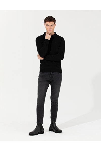 Pierre Cardin Antrasit Slim Fit Jean Pantolon 50259701-VR006