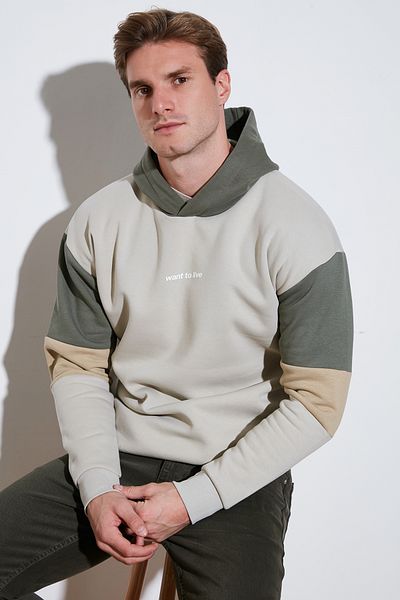 Buratti Men's Sweat 5905299   - Cotton, Hooded, Soft Ribbed Sweatshirt