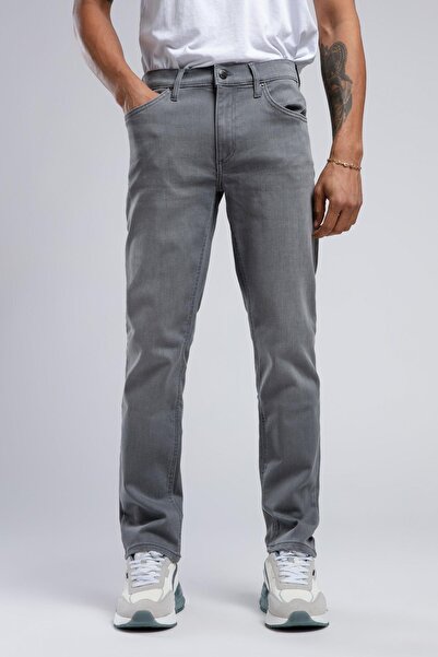 Lee Cooper Blugi bărbătești Marco cu talie normală, croială slim fit, gri, cu...