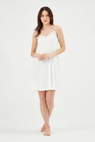 Eros Modal Nightgown Dressing Gown Set Ecru 2 Nightgown Set
