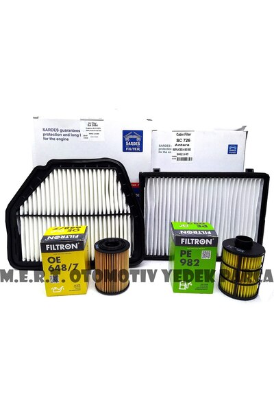 M.E.R.T. OTOMOTİV-YEDEK PARÇA Chevrolet Captiva 2.0 Dizel 4'Lü Filtre Bakım S...