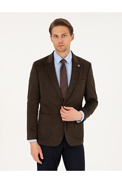 Pierre Cardin Kahverengi Slim Fit Ceket 50296044-VR029