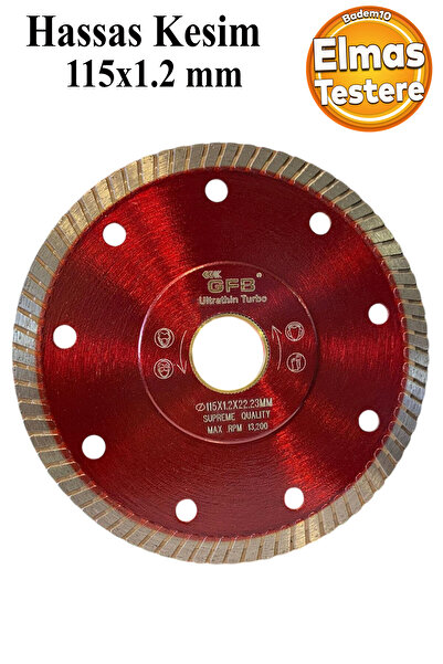 Badem10 Elmas Testere Beton Tuğla Ahşap Granit Mermer Asfalt Plastik Sulu Kuru Kesme Kesici Disk  115 mm