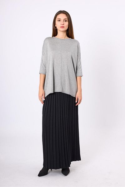 Peraluna Pulover de damă Helion Grey Melange - Loose Fit