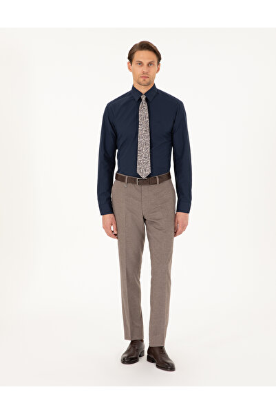 Pierre Cardin Μπλουζάκι Navy Blue Regular Fit μακρυμάνικο Basic πουκάμισο 50298003-VR033