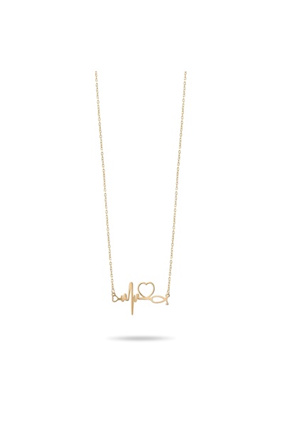 YCL JEWELLERY Altın Ritim Kalp Atışı Kolye