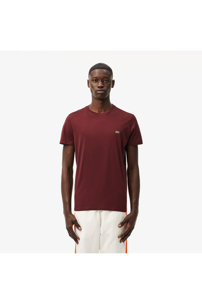 Lacoste Erkek Regular Fit Bisiklet Yaka Bordo T-Shirt