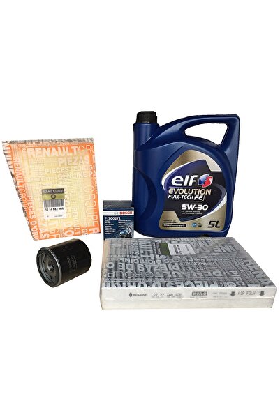 M.E.R.T. OTOMOTİV-YEDEK PARÇA Renault Megane 4 1.6 Benzinli Filtre Bakım Seti + Motor Yağı 5W30