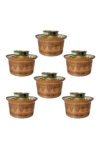 EFEMİR 6 أزواج من النحاس - متعة منقوشة