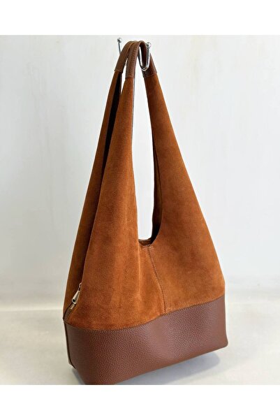 çkn sedat çakan çanta & fular & aksesuar HAKİKİ SÜET DERİ ,HOBO MODEL kadin o...