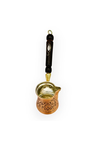 EFEMİR Pasha Embroidered Copper Coffee Pot for 2 Persons