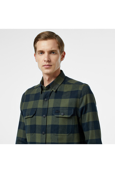 Lacoste Erkek Slim Fit Ekose Yeşil Gömlek