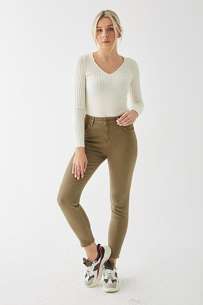 Fashion Friends Blugi Mom Fit cu talie înaltă - PANTALONI JEANS din bumbac elastic 24K0534K1