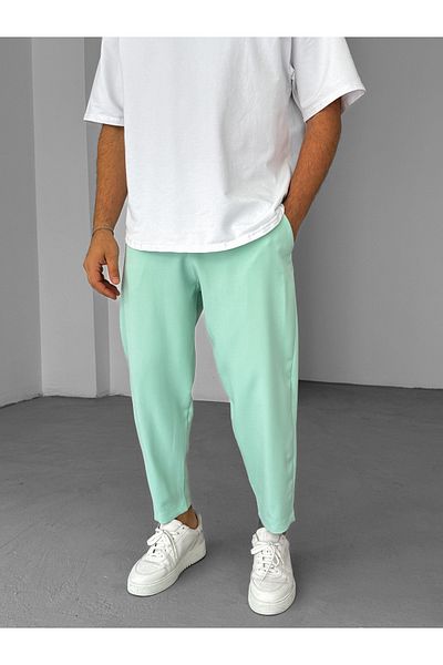 BYBASICMAN Water Green Loose Cut Basic Trousers By-319