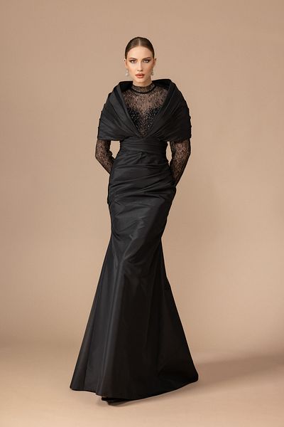 Kenzel Pleated Tight Long Dress