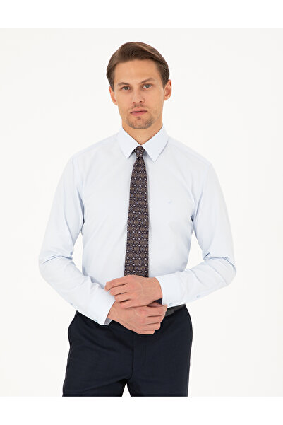 Pierre Cardin Light Blue Regular Fit Long Sleeve Basic Shirt 50298003 -Vr003