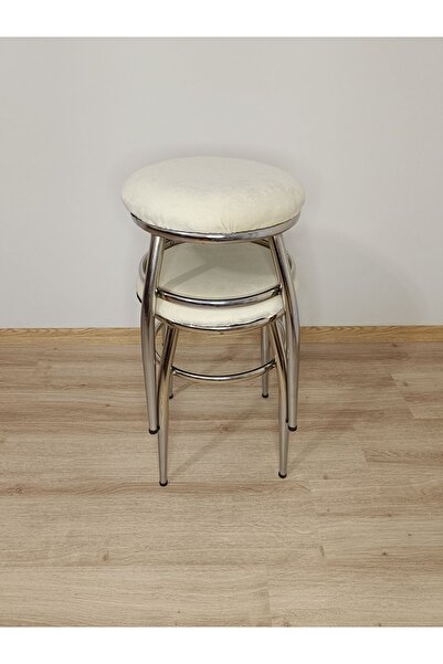 EVKO MOBİLYA Tabure, Bar Taburesi, 6 Adet Tabure, Metal Ayaklı Tabure, Iç Içe Geçebilen Tabure, Altılı Tabure