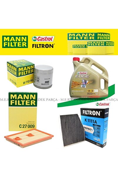 M.E.R.T. OTOMOTİV-YEDEK PARÇA Audi Q3 1.4 Tfsı Mann Filtre Bakım Seti (2013-2...