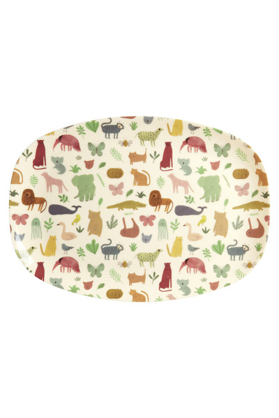 RICE Melamin Dikdörtgen Tabak - Sweet Jungle