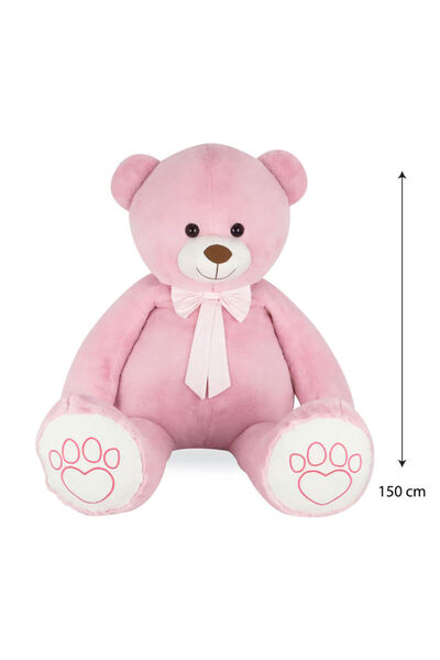 Petrichor دب وردي طويل قطيفة بطول 150 سم