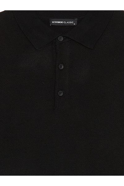 LC Waikiki Ανδρικό πλεκτό πουλόβερ LCWAIKIKI Classic Polo λαιμόκοψη μακρυμάνικο
