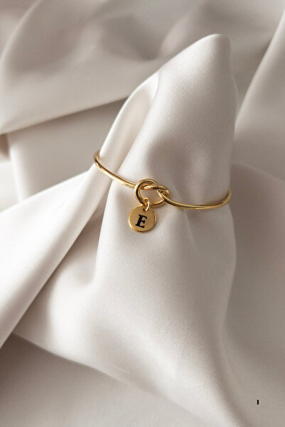 Karflake Altın Kaplama Kendinden Ayarlanabilir Harfli Düğüm Kelepçe Kadın Bil...