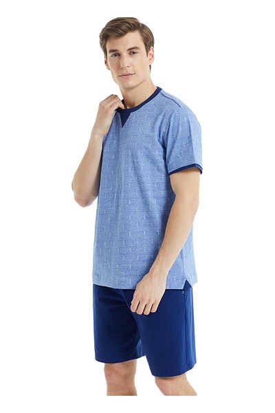 Blackspade 30816 Set de pantaloni scurți din bumbac albastru pentru bărbați