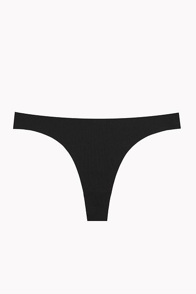 Eros 1004 Black Micro Laser Cut Non-Mark Silicone Thong