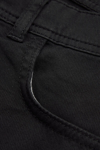 W Collection Black Pipe Leg Sports Pants